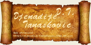 Đenadije Tanasković vizit kartica